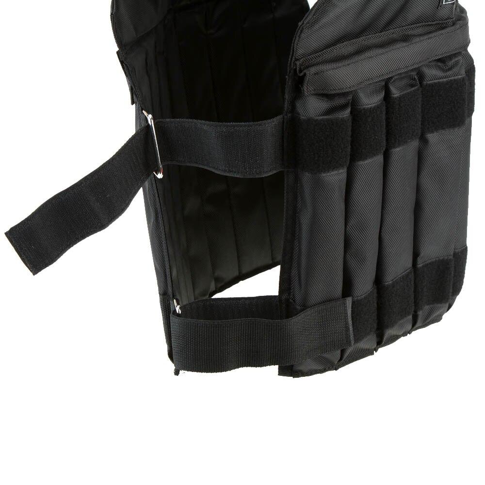 Close-up of 20kg weighted vest showing durable Oxford fabric and wide shoulder straps