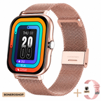 Women's smartwatch available in elegant colour range including gold, pink, black and silver finishes