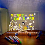 GlowCraft LED writing tablet showing even backlight illumination with stand and USB cable