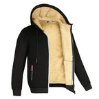 TOMMY fleece zip-up hooded sweatshirt in grey, front view.