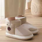 USB heated slippers with durable non-slip sole suitable for indoor and outdoor use