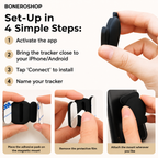 GPS tracker for bicycle showing discreet mounting position on bicycle frame for theft prevention