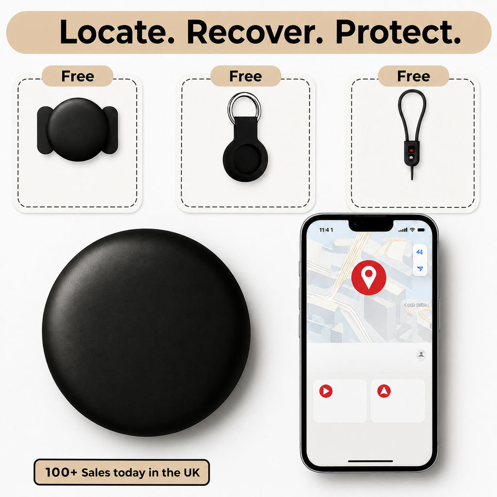 Compact GPS pet tracker showing CR2032 battery compartment and lightweight design detail.