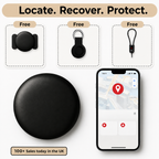 Compact GPS pet tracker showing CR2032 battery compartment and lightweight design detail.