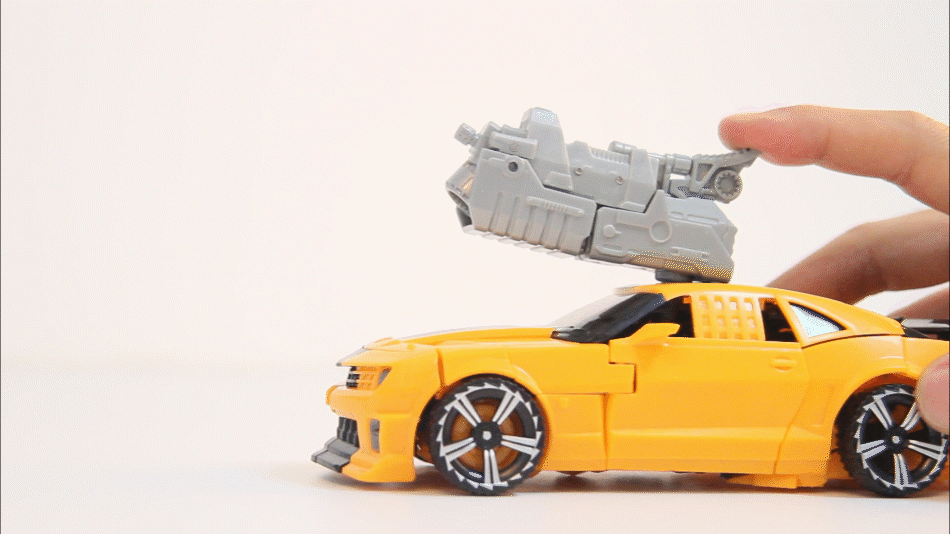 Optimus Bumblebee transforming action figure toy with flexible joints