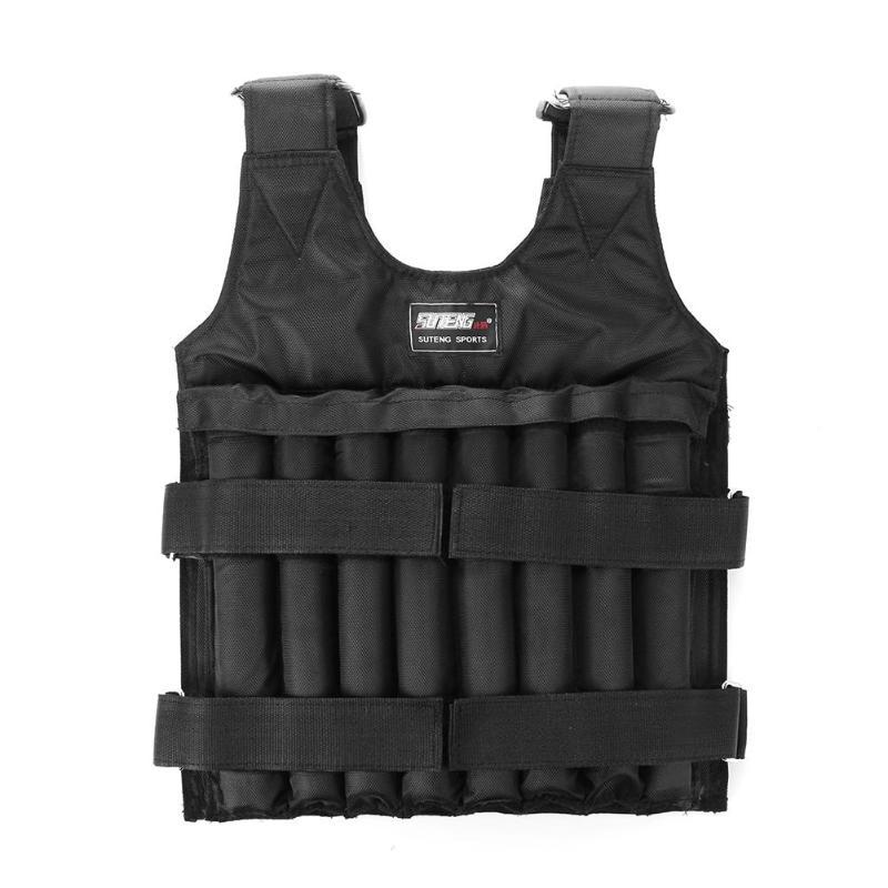 20kg weighted vest laid flat showing adjustable design and weight distribution