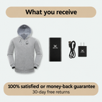Boneroshop X Heated Hoodie displayed flat showing front design and kangaroo pocket