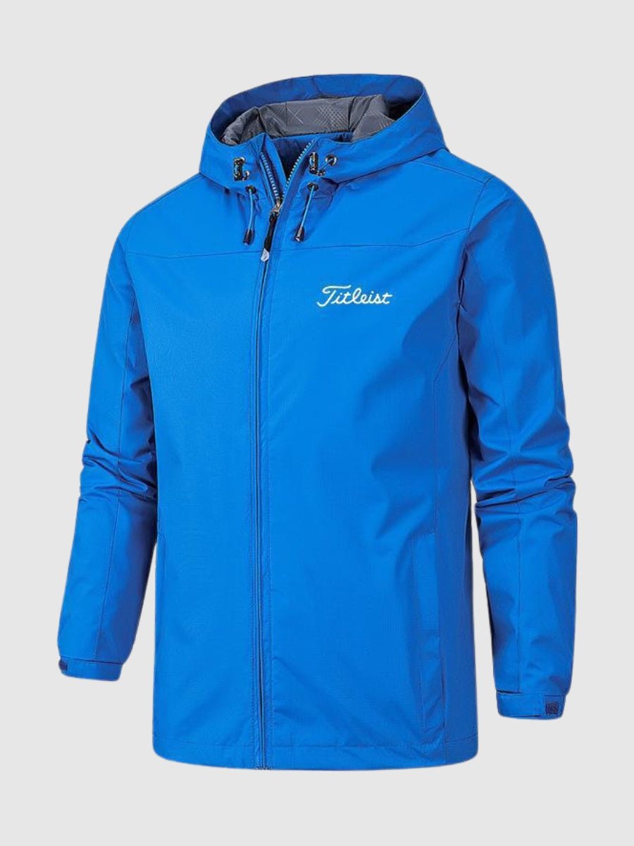 Titleist waterproof jacket available in black, navy, green, blue and red colour options