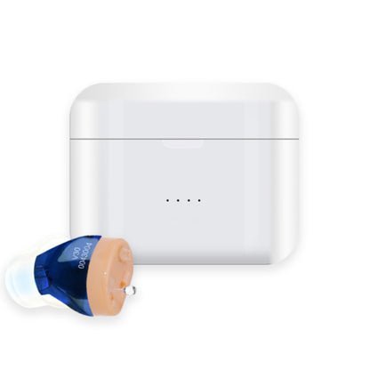 ClearPro hearing aid with adjustable volume control and customisable sound settings