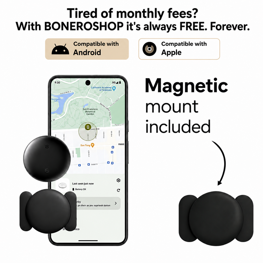 GPS tracker for elderly with CR2032 battery offering 12-month battery performance and IP67 water and dust protection