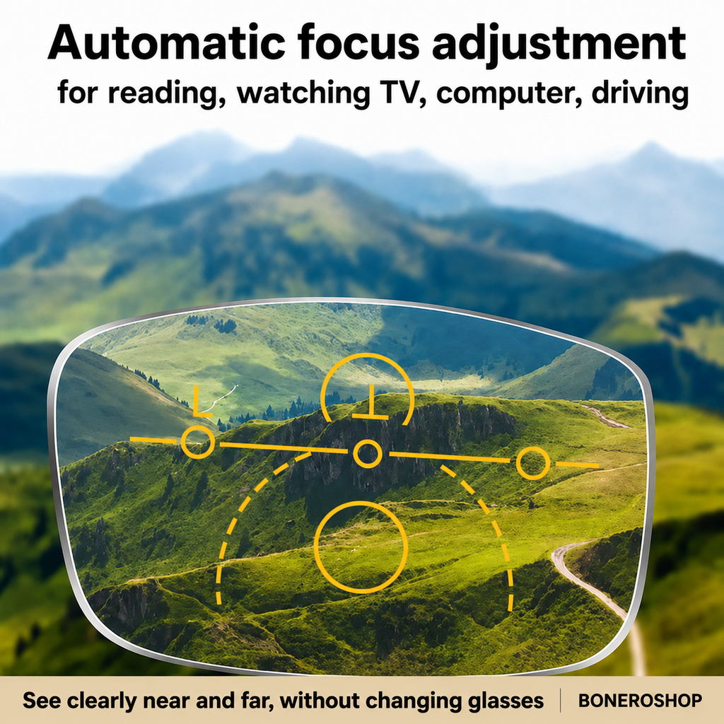 Smart multifocal eyewear delivering clear vision protection for daily tasks and screen time