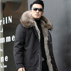 Olivier parka in ash brown colour, full-length view