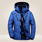 Nordfall Winter Parka hood detail showing adjustable drawstring and protective coverage.