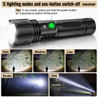 Ultra-Bright 100,000 Lumen Tactical Torch – Professional LED Flashlight