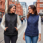 Boneroshop X Heated Gilet detail showing water-resistant outer material and quality stitching construction