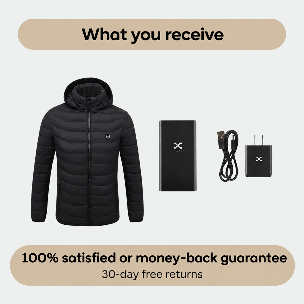 Boneroshop X Heated Thermal Jacket worn outdoors demonstrating versatile style and comfortable fit