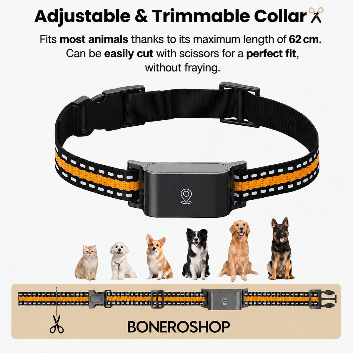 No-Subscription GPS Dog Collar – Live Tracking, Escape Alerts & Complimentary App