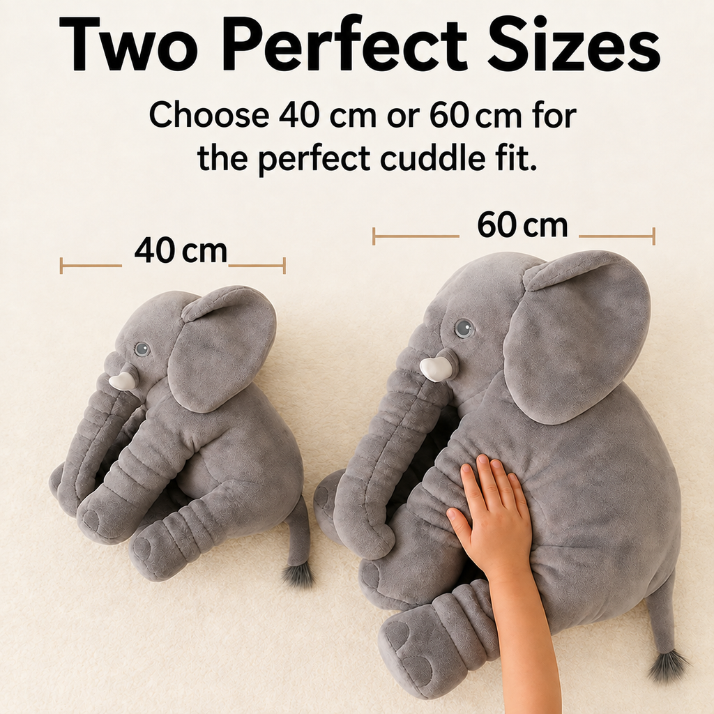 Elephant Cuddle Pillow | Fluffy, Lightweight & Perfect for Baby Naps and Playtime