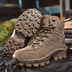 Military boots colour options: yellow, brown and green combat boots