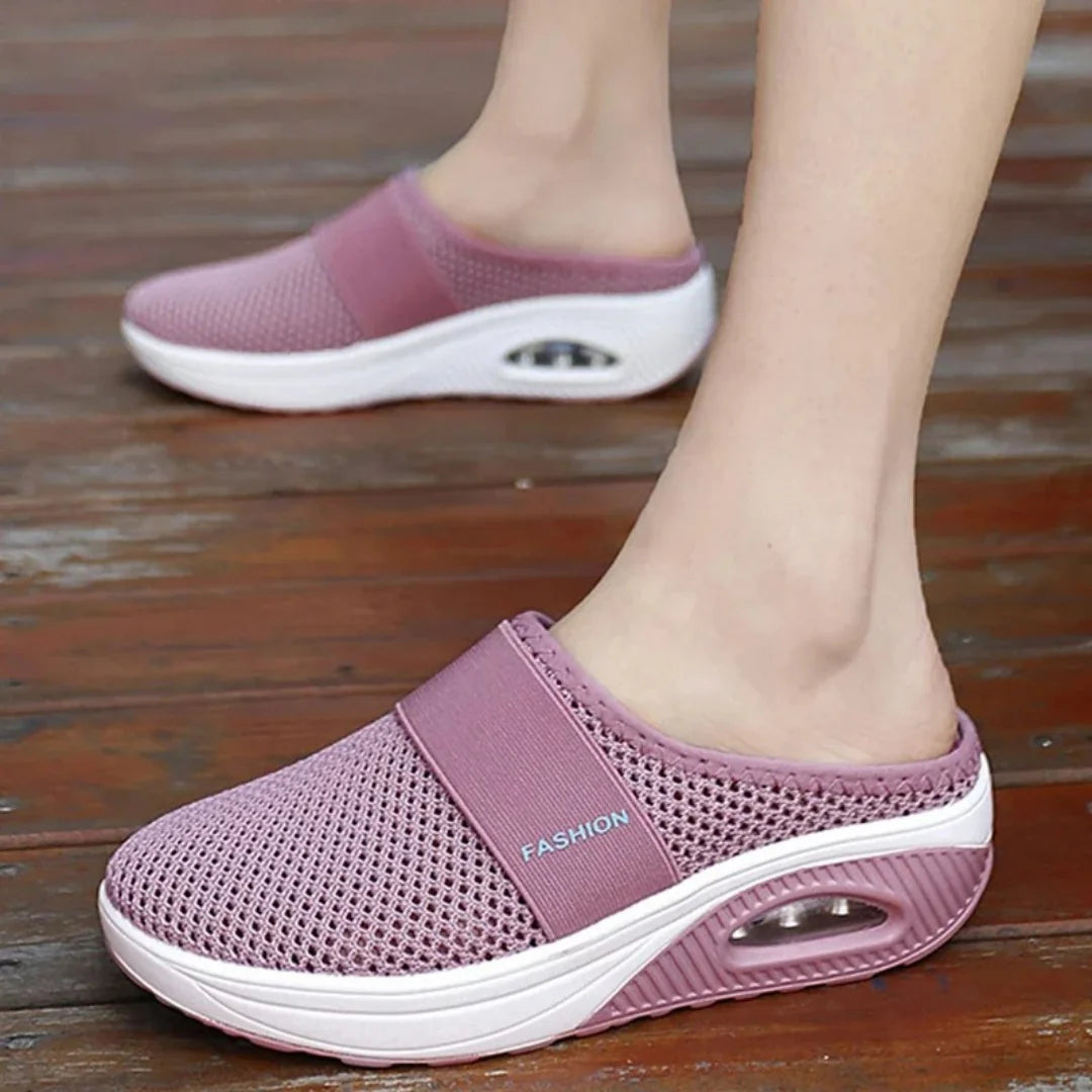 OrthoAir anatomical sole design relieving pressure across heel and arch