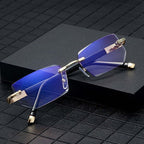 Detailed view of intelligent zoom technology and HD resin lenses in smart auto-focus glasses