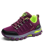 Purple women's waterproof hiking shoes suitable for all terrains