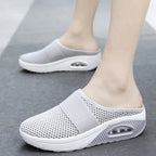 Person wearing OrthoAir shoes demonstrating comfort during everyday activities