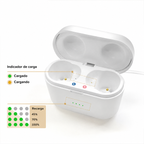 Close-up view of ClearPro hearing aid showing premium construction and compact dimensions