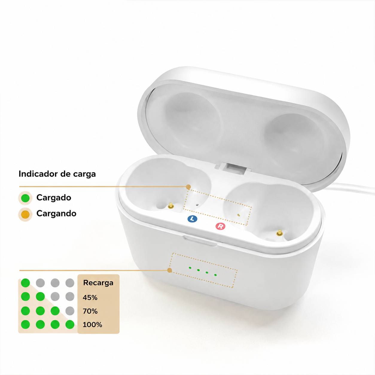 Close-up view of ClearPro hearing aid showing premium construction and compact dimensions
