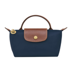 Longchamp Élan Mini Bag in Navy Blue colour worn as crossbody