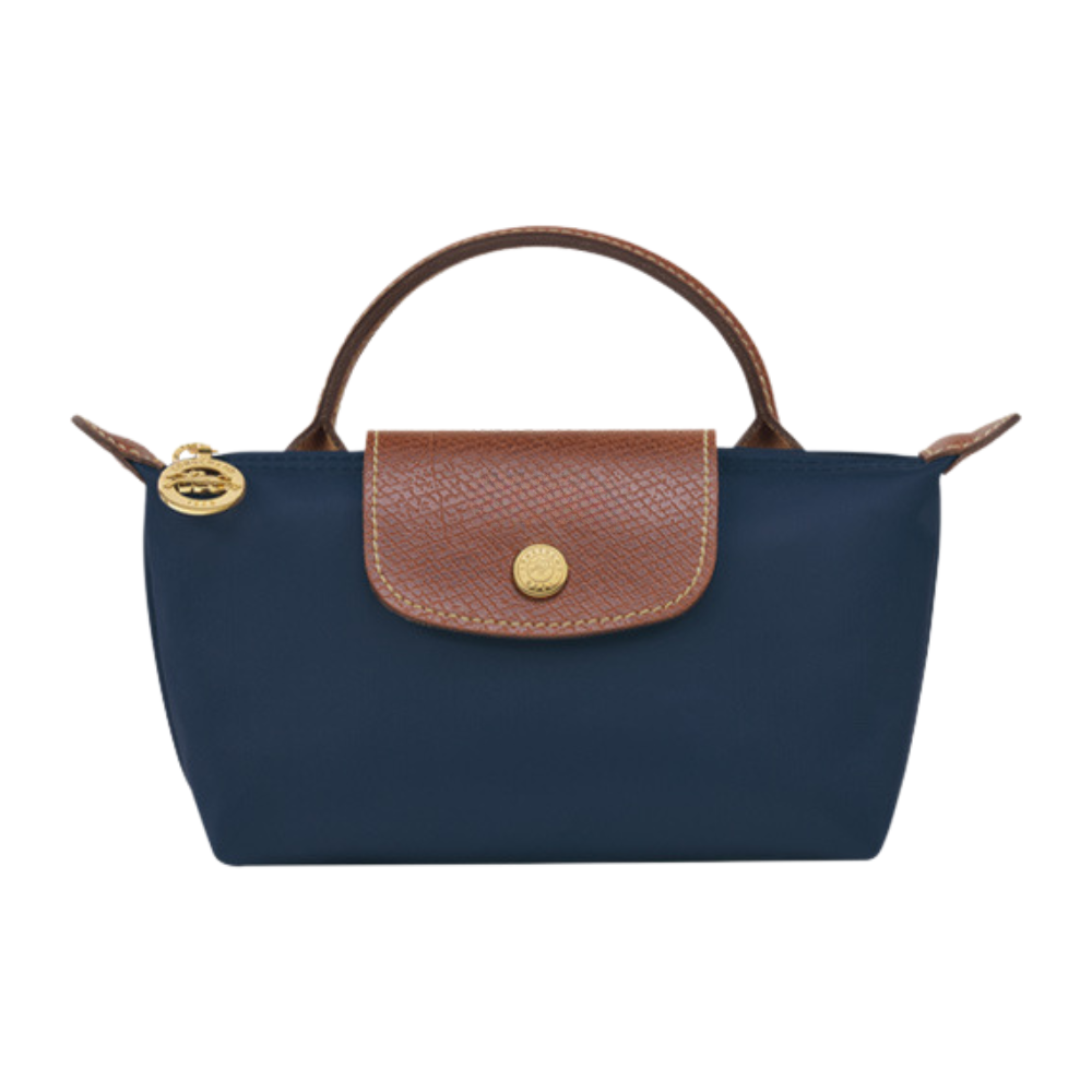Longchamp Élan Mini Bag in Navy Blue colour worn as crossbody