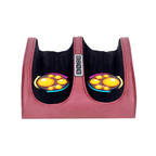 3D Shiatsu electric foot massager burgundy red colour variant with PU leather finish