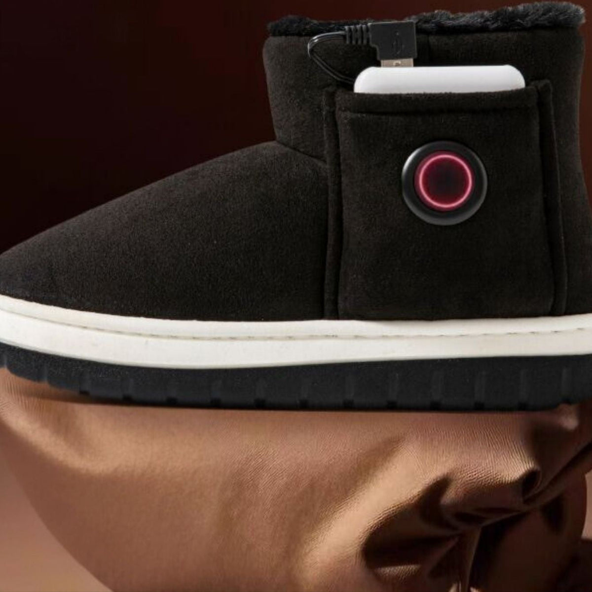 USB heated slippers size chart and product dimensions for men and women
