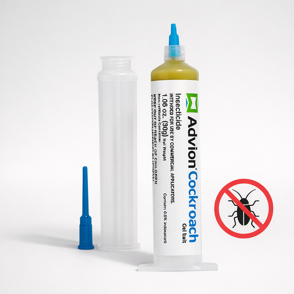 Domestic cockroach control gel bait syringe for household application