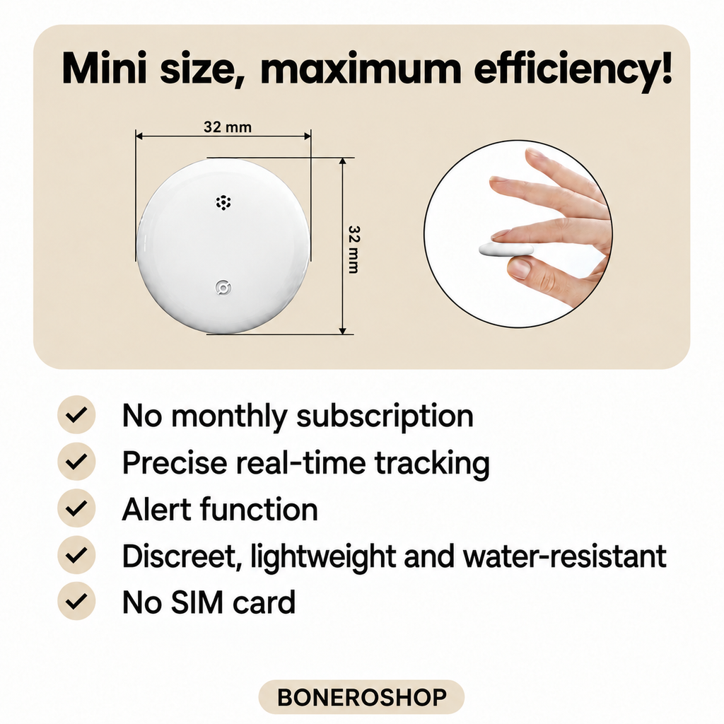 Bicycle GPS Tracker – No Monthly Fee – Works with Apple Find My & Google Find My Device – Anti-Theft