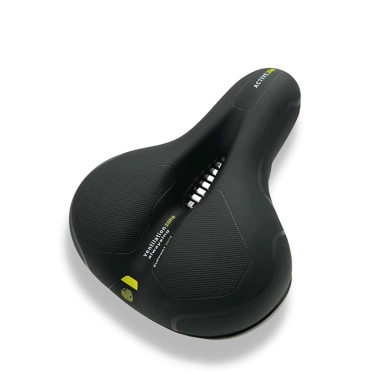 CLOUDCOMFORT PRO bicycle saddle colour options: red, blue and yellow variants displayed together.