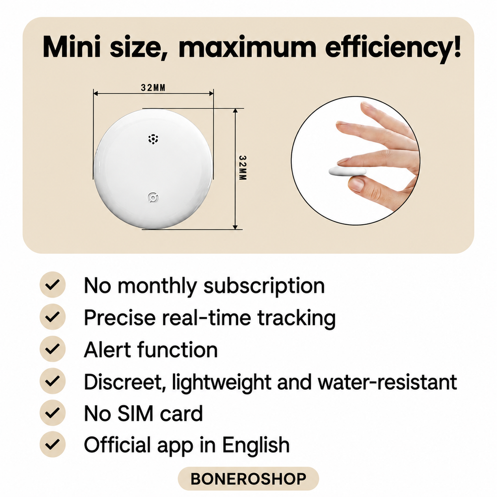 Bicycle GPS tracker with no subscription compatible with Android and iOS Find My for anti-theft security