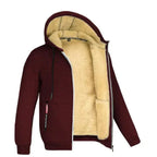 TOMMY fleece zip-up hooded sweatshirt in royal blue, front view.