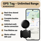 Real-time GPS vehicle tracker with no monthly fees working with Apple and Android Find My apps