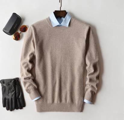 Detail shot of cashmere jumper neckline and shoulder construction