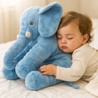 Grey elephant cuddle toy in 60 cm giant size for toddlers