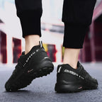 SpeedCross IV trainers in Black-Yellow colourway with bold sporty styling.